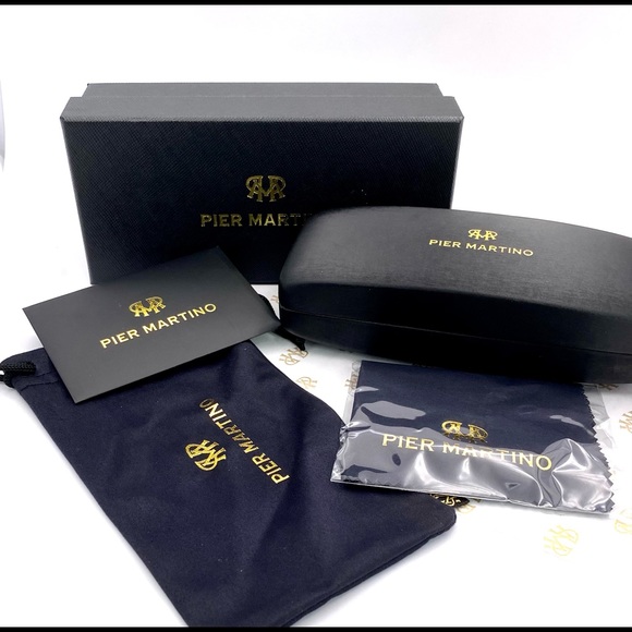 Pier Martino Italy Black Acetate Sunglasses + Swarovski Crystals 8305C1 - Picture 12 of 13